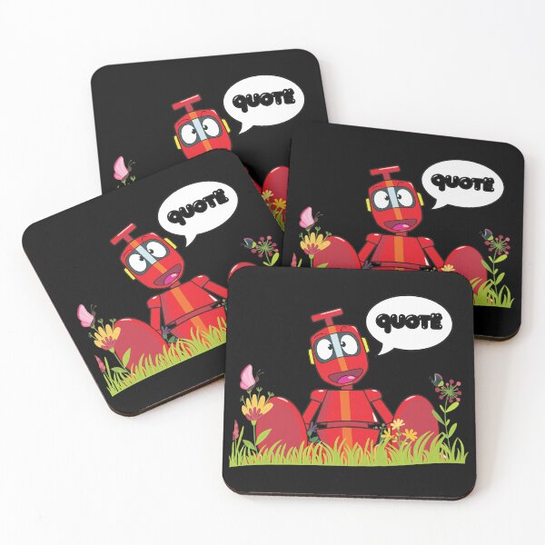 Item preview, Cute Red Robot in Spring Field with Butterflies designed and sold by DIANELEMSTER.