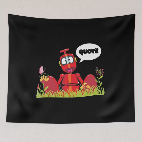 Item preview, Cute Red Robot in Spring Field with Butterflies designed and sold by DIANELEMSTER.