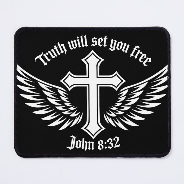 Item preview, Truth Will Set You Free John 8:32 – Christian Cross Angel Wings Design designed and sold by Fradikal.