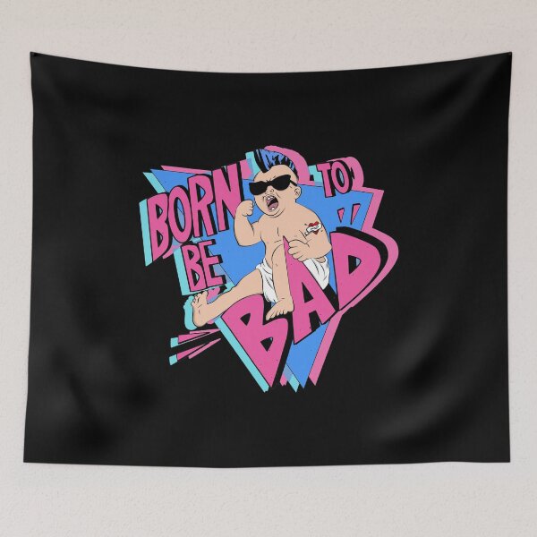 Item preview, Retro Baby Born To Be Bad Mohawk Punk designed and sold by DIANELEMSTER.