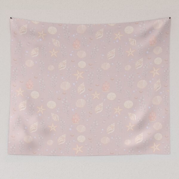 Item preview, Starfish Sand Dollar Coastal Seamless Pattern designed and sold by SheHood.