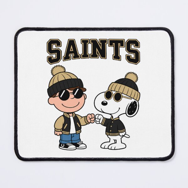 Item preview, Charlie Brown & Snoopy New Orleans Saints Football Retro F317 designed and sold by GLUVY-THEME.
