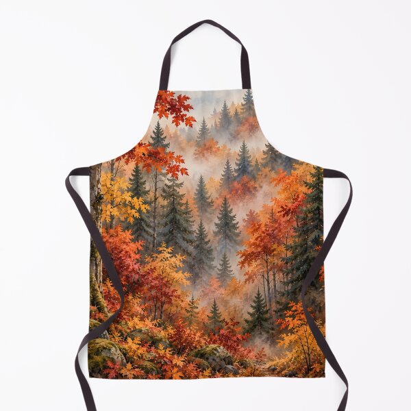Item preview, Misty Autumn Forest Watercolor Landscape designed and sold by blankTeeShirt.