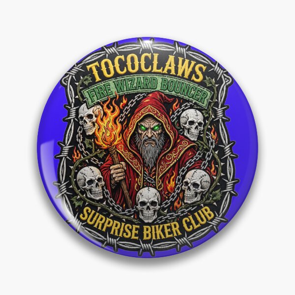 Item preview, Fire Wizard Bouncer Red Pyromancer | Surprise Biker Club Patch Graphic  Tags: designed and sold by TOCOCLAWS.