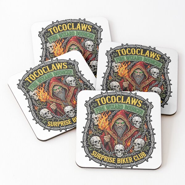 Item preview, Fire Wizard Bouncer Red Pyromancer | Surprise Biker Club Patch Graphic  Tags: designed and sold by TOCOCLAWS.