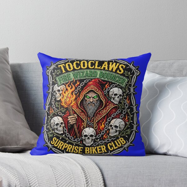 Item preview, Fire Wizard Bouncer Red Pyromancer | Surprise Biker Club Patch Graphic  Tags: designed and sold by TOCOCLAWS.