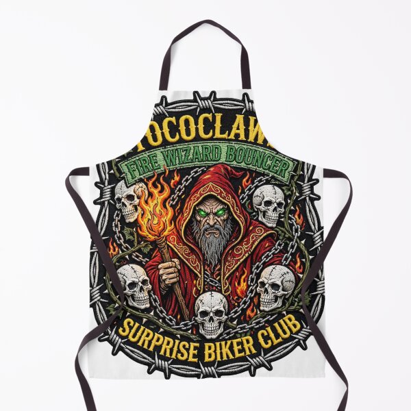 Item preview, Fire Wizard Bouncer Red Pyromancer | Surprise Biker Club Patch Graphic  Tags: designed and sold by TOCOCLAWS.