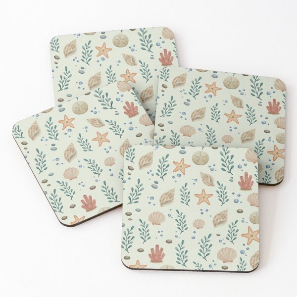 Item preview, Starfish Sand Dollar Coastal Seamless Pattern designed and sold by SheHood.