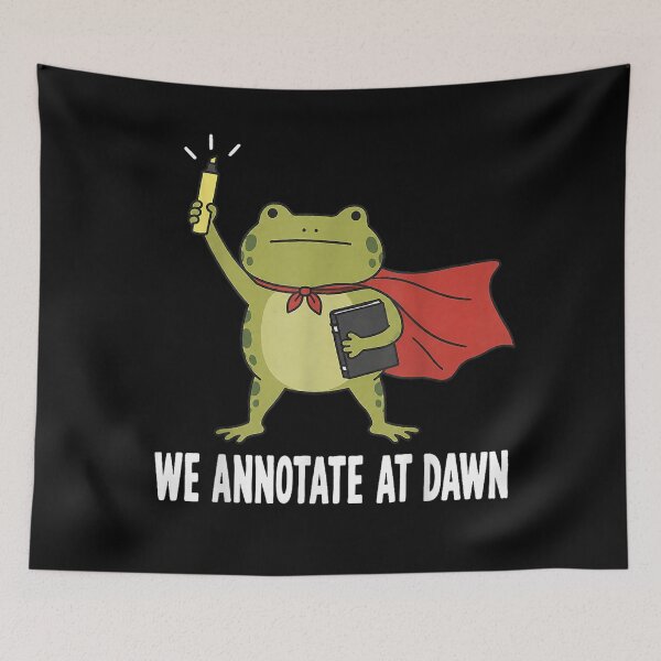 Item preview, We Annotate At Dawn Teacher Humor Grading Papers Frog designed and sold by SaboCollita.