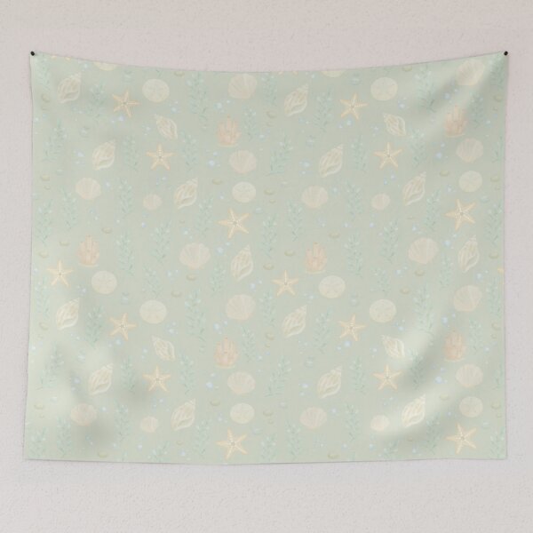 Item preview, Starfish Sand Dollar Coastal Seamless Pattern designed and sold by SheHood.