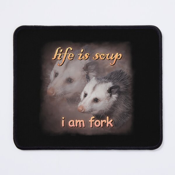 Item preview, Life Is Soup I Am Fork Possum Word Art designed and sold by alaulmengodv.