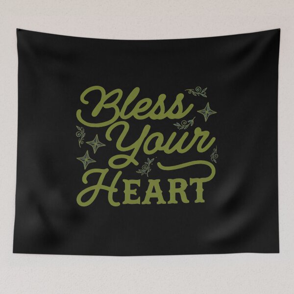 Item preview, Bless Your Heart Retro Script Stars  designed and sold by CarmelReichert.