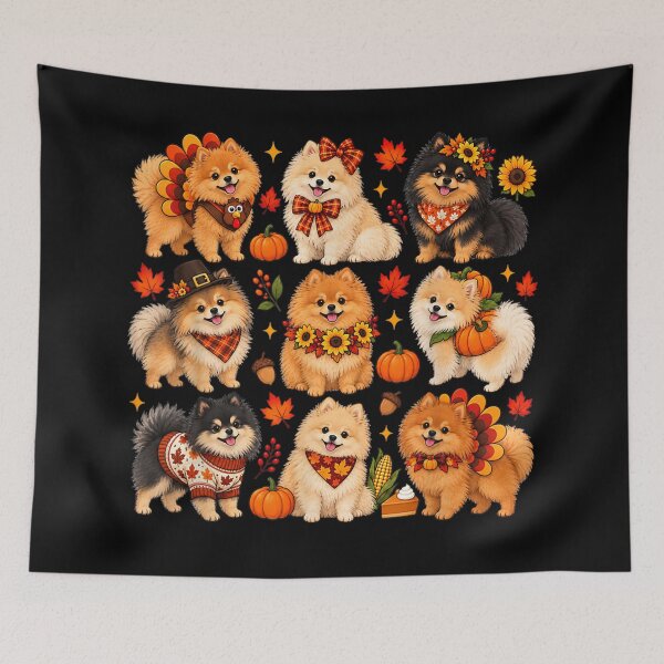 Item preview, Cute Pomeranian Dog Turkey Thanksgiving Fall Autumn Costume designed and sold by SaboCollita.