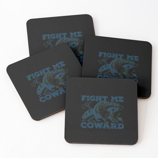 Item preview, Fight Me Coward Raccoon Vintage Animal Slogan designed and sold by CarmelReichert.