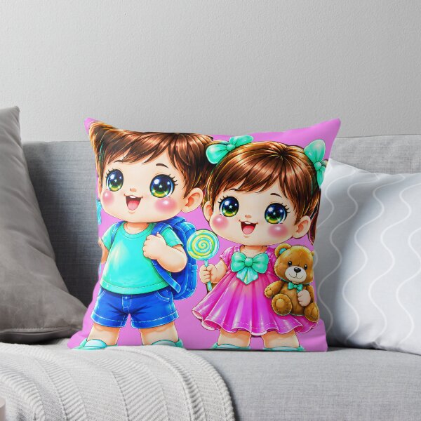 Item preview, Cute Cartoon Brother and Sister designed and sold by MagicCrystal.