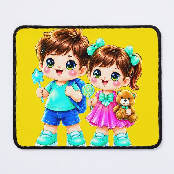 Item preview, Cute Cartoon Brother and Sister designed and sold by MagicCrystal.
