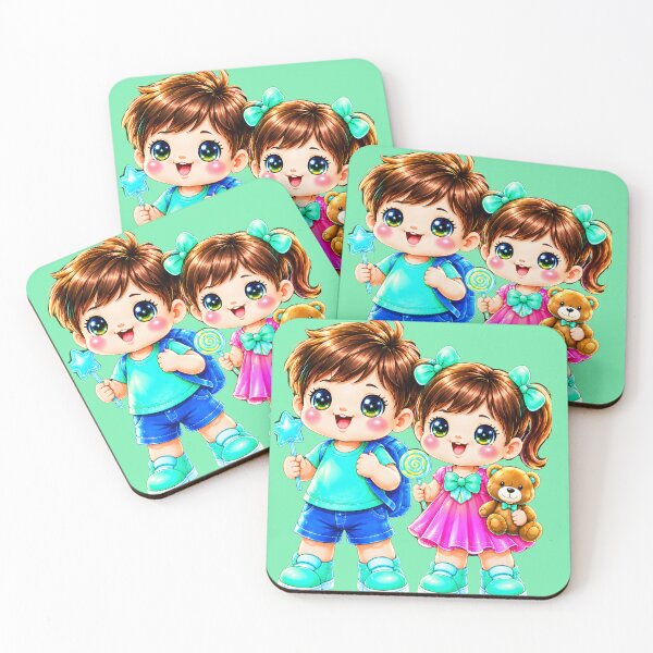 Item preview, Cute Cartoon Brother and Sister designed and sold by MagicCrystal.