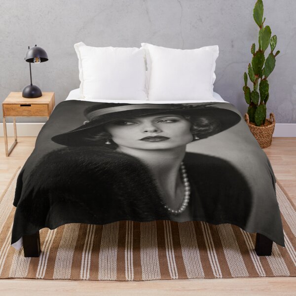 Item preview, Vintage Hollywood Glamour Woman – 1930s Art Deco Black & White Portrait designed and sold by ZYVARENNE.