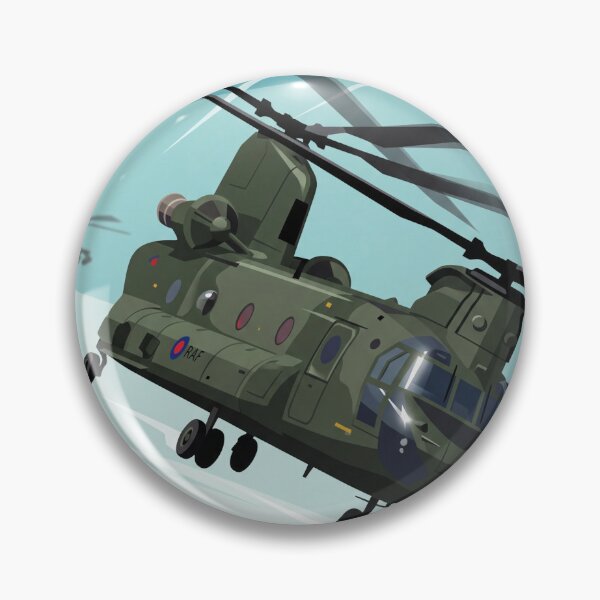 Aperçu de l'œuvre Illustration d'un hélicoptère Boeing Chinook en vol créée et vendue par Airpower Art.