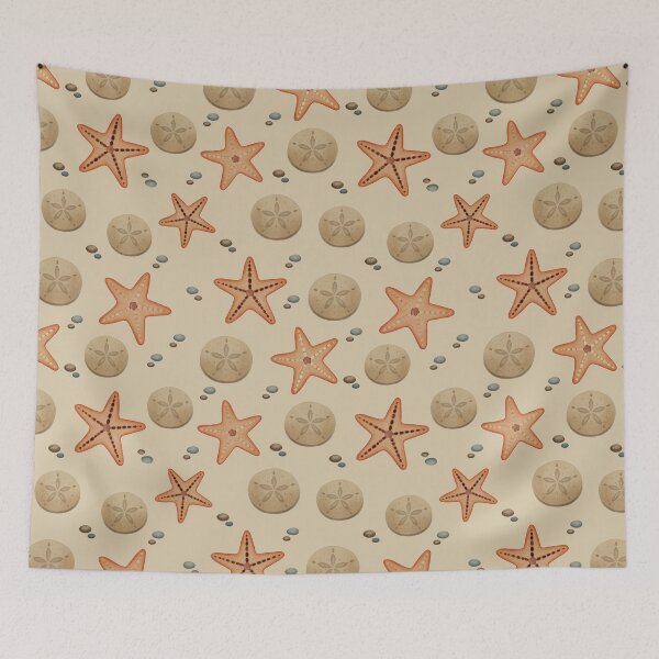 Item preview, Starfish Sand Dollar Beach Pattern designed and sold by SheHood.