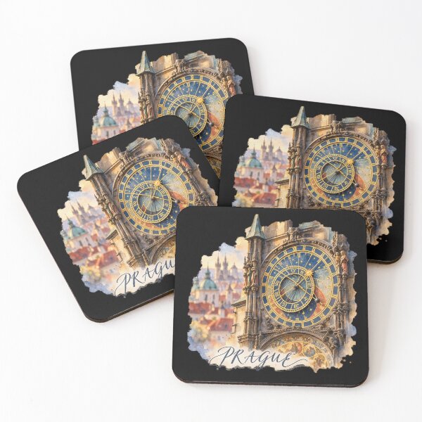 Item preview, Prague Astronomical Clock Watercolor | Orloj Illustration designed and sold by Ela-graphicwiz.