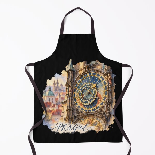 Item preview, Prague Astronomical Clock Watercolor | Orloj Illustration designed and sold by Ela-graphicwiz.