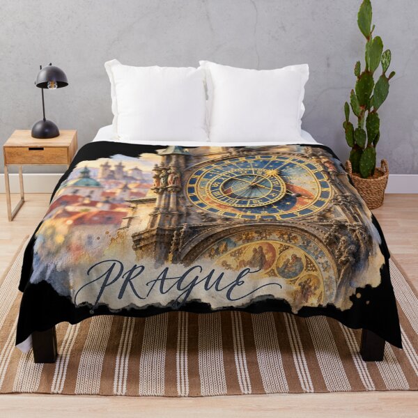 Item preview, Prague Astronomical Clock Watercolor | Orloj Illustration designed and sold by Ela-graphicwiz.