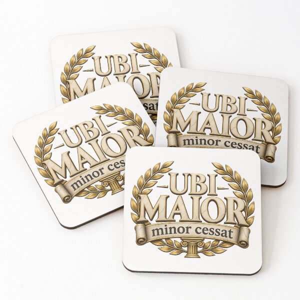 Item preview, Ubi Maior Minor Cessat – Roman Laurel & Gold Typography designed and sold by MetaModel Editions.