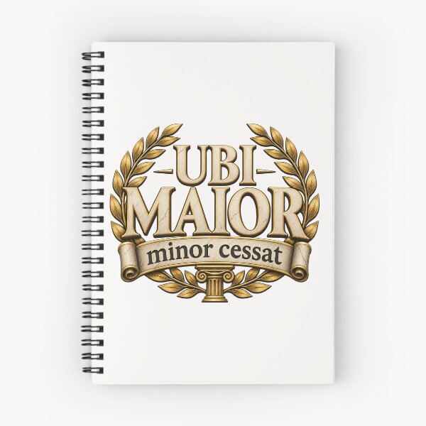 Item preview, Ubi Maior Minor Cessat – Laurel romano y tipografía dorada designed and sold by MetaModel Editions.