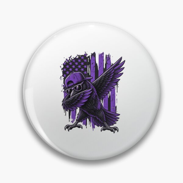 Item preview, Cool Dabbing Raven Bird Wearing Sunglasses Purple Flag Design designed and sold by SmithOscarShop.