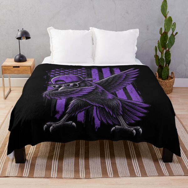 Item preview, Cool Dabbing Raven Bird Wearing Sunglasses Purple Flag Design designed and sold by SmithOscarShop.