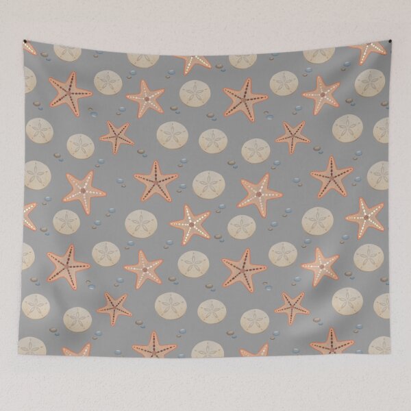 Item preview, Starfish Sand Dollar Beach Pattern designed and sold by SheHood.