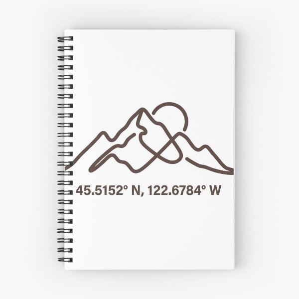 Item preview, Minimalist Mountain Landscape GPS Coordinates Line Art designed and sold by Pawfect Vibes Hub.