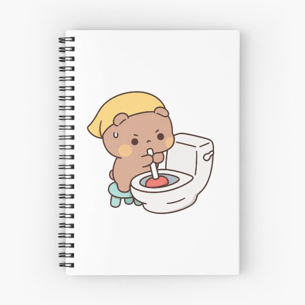 Item preview, Dudu Bear Cleaning Toilet With Plunger designed and sold by Tom-Riley.
