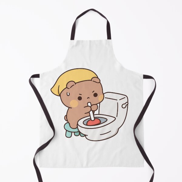 Item preview, Dudu Bear Cleaning Toilet With Plunger designed and sold by Tom-Riley.