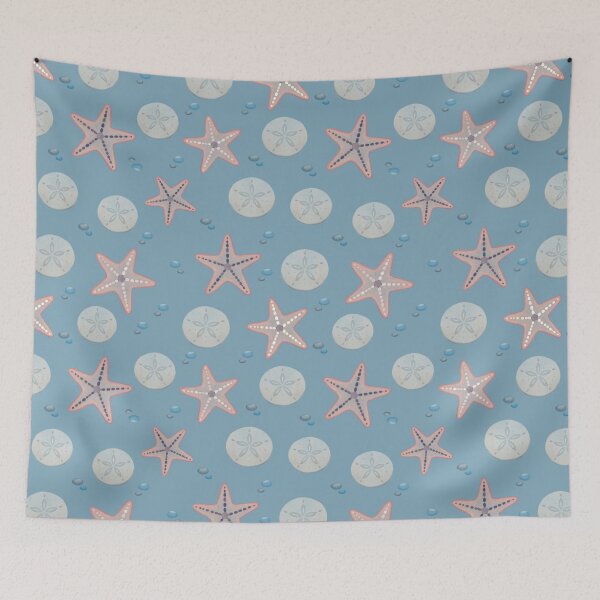 Item preview, Starfish Sand Dollar Beach Pattern designed and sold by SheHood.