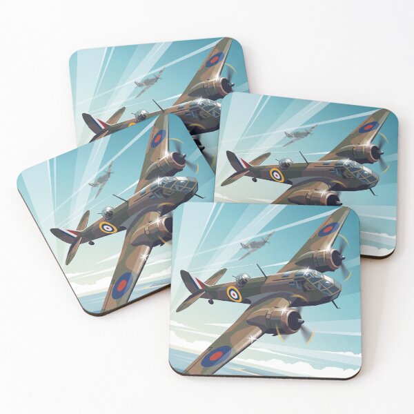 Item preview, RAF Bristol Blenheim Banking Illustration designed and sold by Airpower Art.