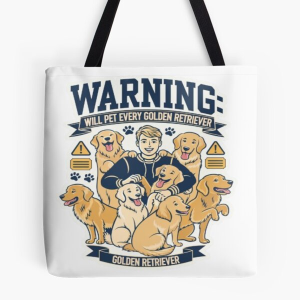 Item preview, Warning Will Pet Every Golden Retriever designed and sold by ClaussShop.