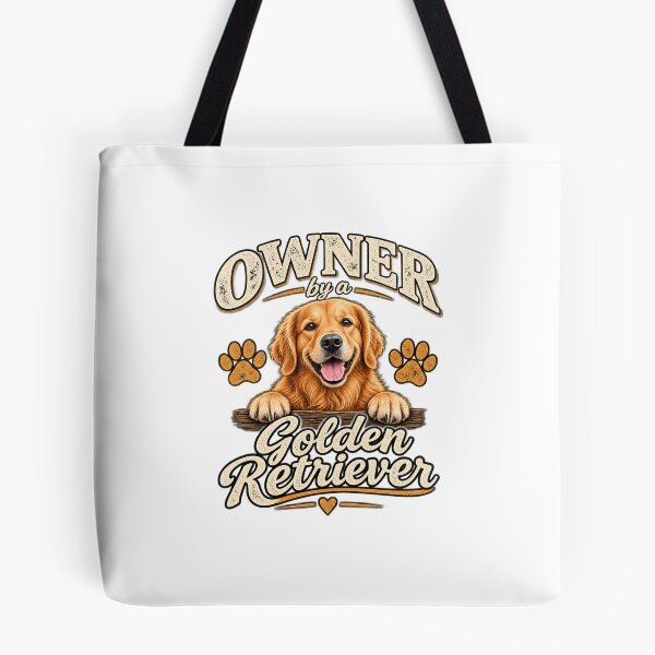 Item preview, Owner by a Golden Retriever – Funny Dog Lover Vintage Design designed and sold by MalickaArt.
