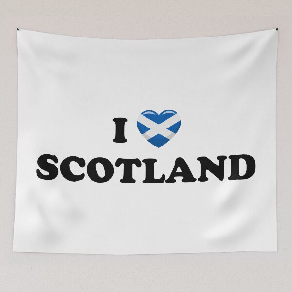 Item preview, I Love Scotland / I Heart Scotland (Black text with flag heart) designed and sold by STUDIO-72.