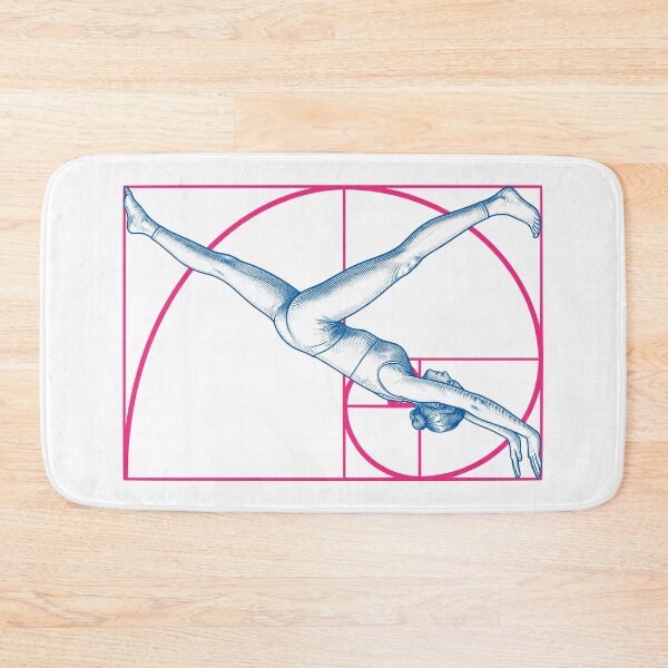 Item preview, Yoga Girl Fibonacci Spiral Geometry Downward Dog Pose designed and sold by GrandeDuc.