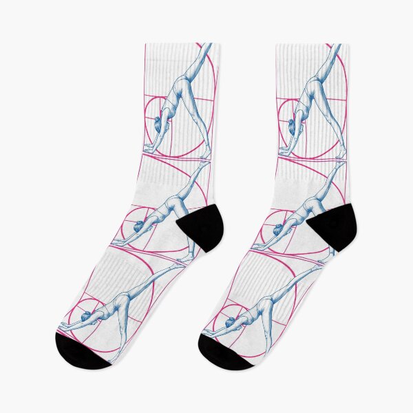 Item preview, Yoga Girl Fibonacci Spiral Geometry Downward Dog Pose designed and sold by GrandeDuc.