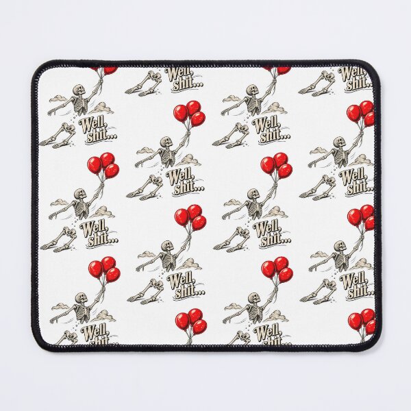 Item preview, Well Sh*t Funny Sarcastic Skeleton Red Balloons Design designed and sold by SmithOscarShop.