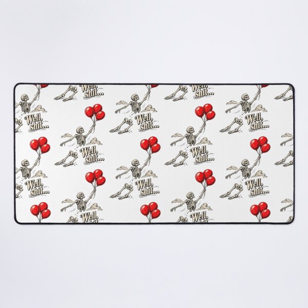 Item preview, Well Sh*t Funny Sarcastic Skeleton Red Balloons Design designed and sold by SmithOscarShop.
