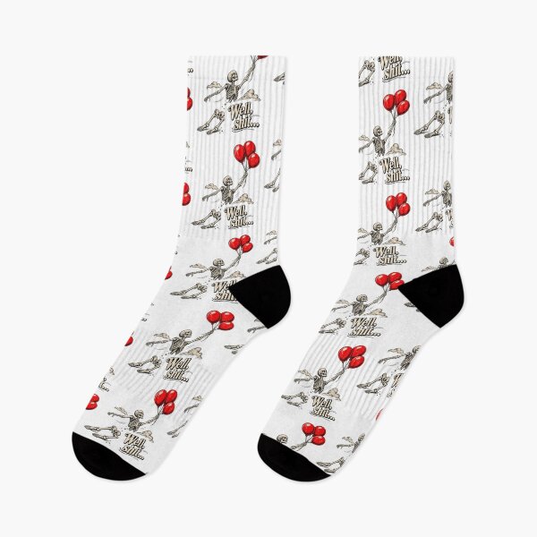 Item preview, Well Sh*t Funny Sarcastic Skeleton Red Balloons Design designed and sold by SmithOscarShop.