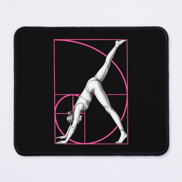 Item preview, Yoga Girl Fibonacci Spiral Geometry Downward Dog Pose designed and sold by GrandeDuc.
