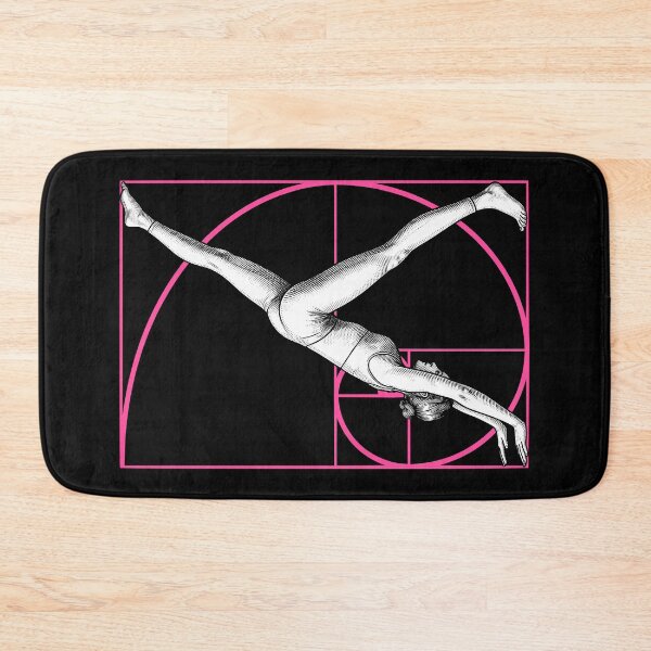 Item preview, Yoga Girl Fibonacci Spiral Geometry Downward Dog Pose designed and sold by GrandeDuc.