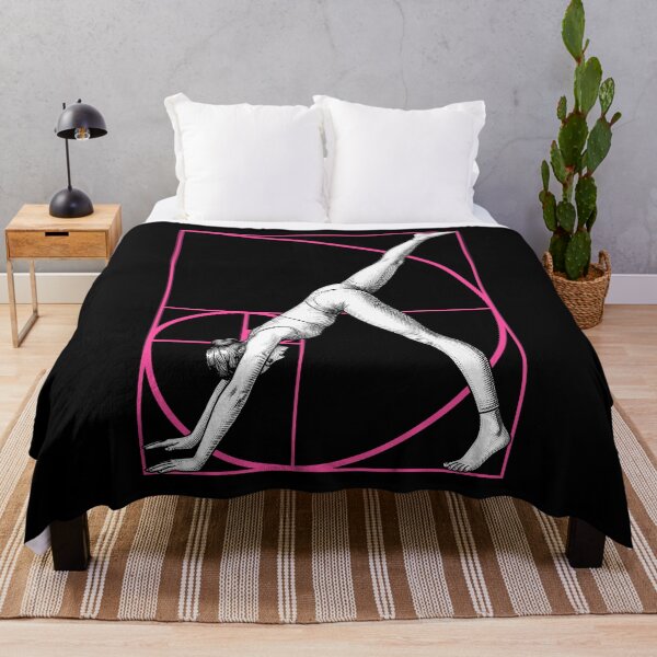 Item preview, Yoga Girl Fibonacci Spiral Geometry Downward Dog Pose designed and sold by GrandeDuc.