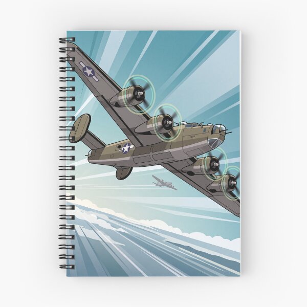 Item preview, B-24 Liberator Banking Vector Illustration designed and sold by Airpower Art.