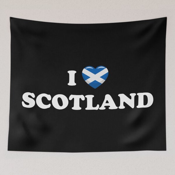 Item preview, I Love Scotland / I Heart Scotland (White text with flag heart) designed and sold by STUDIO-72.